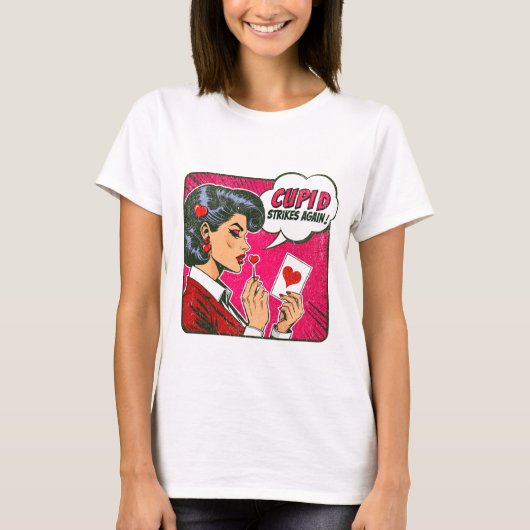 T-shirt Cupid Frappe Encore - Saint-Valentin (Devant)