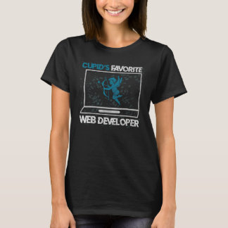 T-shirt Cupid s Favorite Web Developer Romance Couple Men 