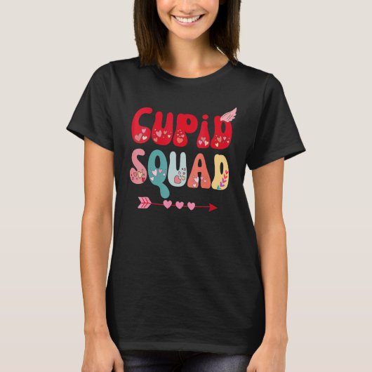 T-shirt Cupid Squad Hearts Funny Valentine's Day Gifts Wom (Devant)