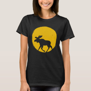 T-shirt Cupide animal Elk d'orignal Soleil Silhouette