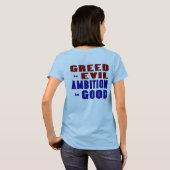 T-shirt Cupidité et ambition (Dos entier)