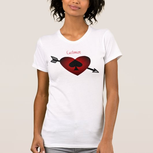 T-shirt Cupidon Coeur Noir Spade Thunder_Cove (Devant)