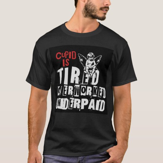 T-shirt Cupidon est fatigué (Devant)