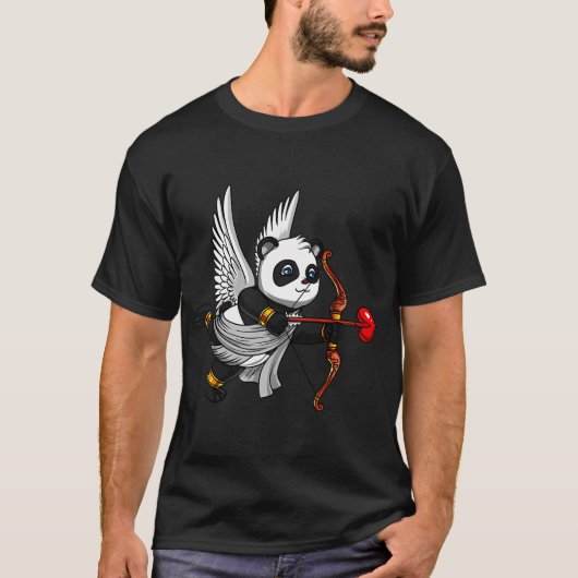 T-shirt Cupidon Ourson Panda Mignon (Devant)