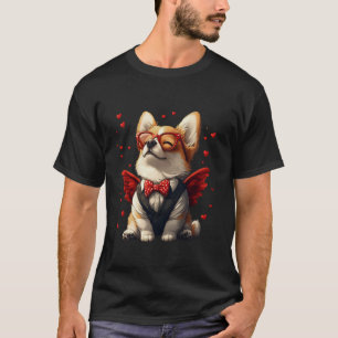 T-shirt Cupidon Pembroke Welsh Corgi Saint-Valentin Chien 