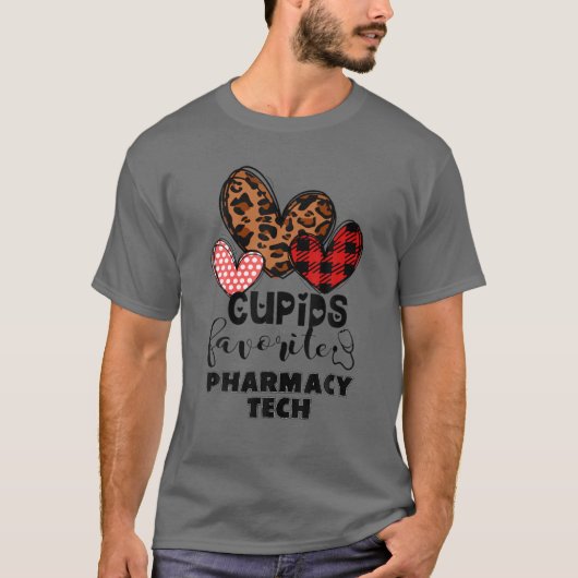 T-shirt Cupidon's Favorite Pharmacy Tech - Pharmacy Tech V (Devant)