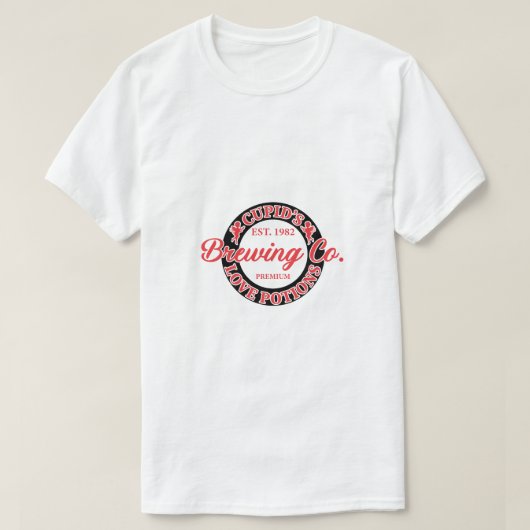 T-shirt Cupids Est. 1982 Brewing Co. Premium Love Potions (Design devant)