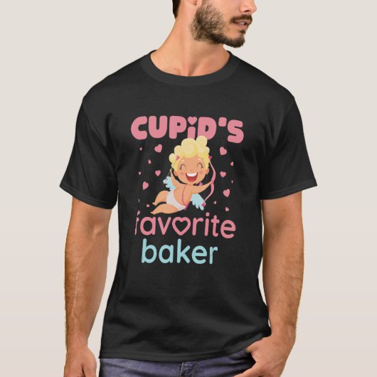 T-shirt Cupid's Favorite Baker Cute Valentine's Day (Devant)