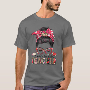 T-shirt Cupid's Favorite CNA Messy Bun Nursing Valentine's