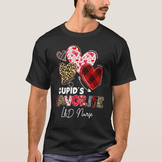T-shirt Cupid's Favorite Labor And Delivery Nurse Valentin (Devant)