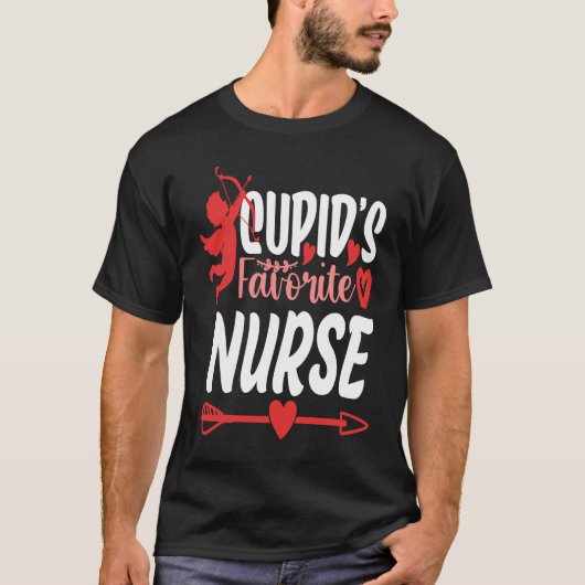 T-shirt Cupid's Favorite Nurse Valentine Day Nursing Medic (Devant)