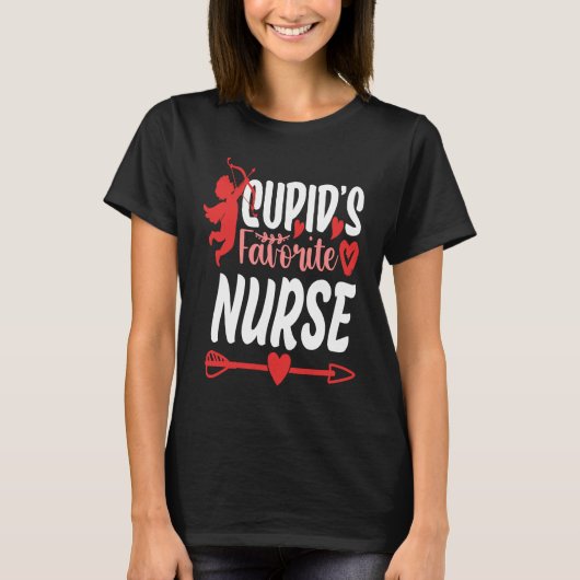 T-shirt Cupid's Favorite Nurse Valentine Day Nursing Medic (Devant)