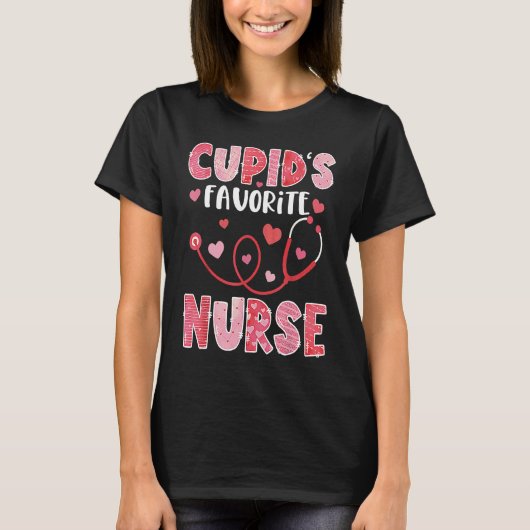 T-shirt Cupid's Favorite Nurse Valentine's Day (Devant)
