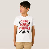 T-shirt Cupid's Wingman mignonne Saint-Valentin (Devant entier)