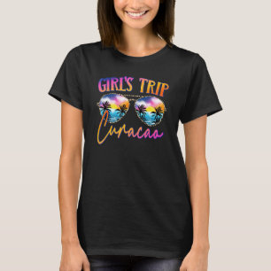 T-shirt Curacao 2022 Caribe Girls Trip Lunettes de soleil 