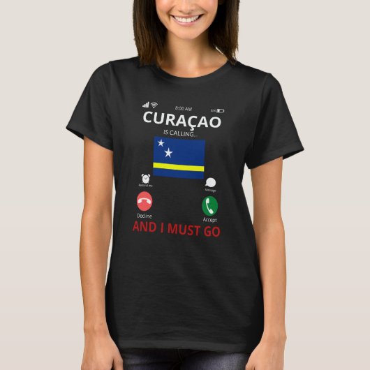 T-shirt Curaçao appelle (Devant)