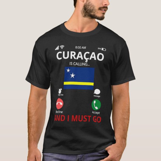 T-shirt Curacao Is Calling (Devant)