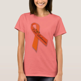 T-shirt Cure Leukemia Orange Ribbon Butterfly Chemise