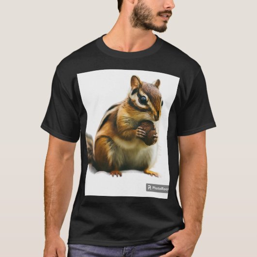 T-shirt curieux chipmunk (Devant)
