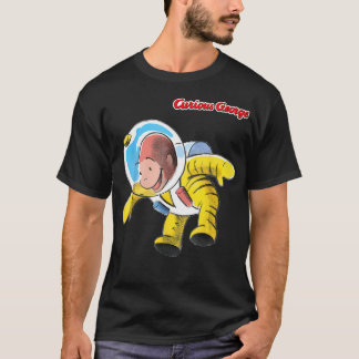 T-shirt Curieux George Happy Astronaut Portrait
