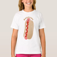 Curieux hot dog Weiner dessin animé