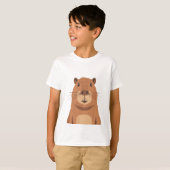 T-shirt Curieux portrait Capybara (Devant entier)