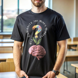 T-shirt Curiosity Blooms : Pot de fleurs du cerveau