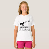 T-shirt Curious Cat facilement distrait par Lap Steel Play (Devant entier)
