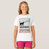 T-shirt Curious Cat facilement distrait par les joueurs de (Devant entier)