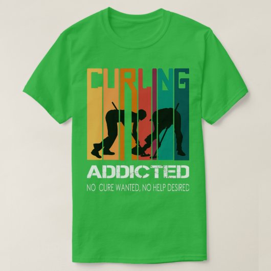 T-shirt Curler Curler Curler Broom Rock Curlers (Design devant)