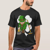 T-shirt Curler Leprechaun St. Patrick's Day Curling (Devant)