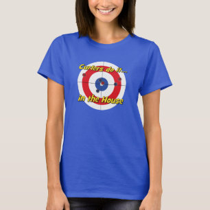 T-shirt "Curlers do it in the House" - (Rouge)