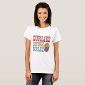 T-shirt Curlies avant les filles Funny Valentines Jour Fra (Devant entier)