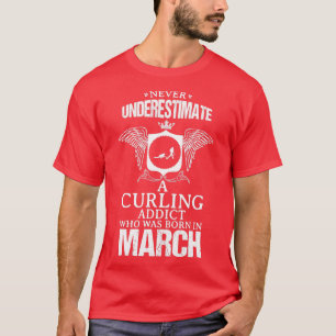 T-shirt Curling Addict Mars Drôle Design Pour Cadeau