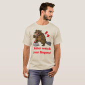 T-shirt Curling beaver with flag (Devant entier)