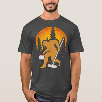 T-shirt Curling Bigfoo Cue Winer Idée sportive