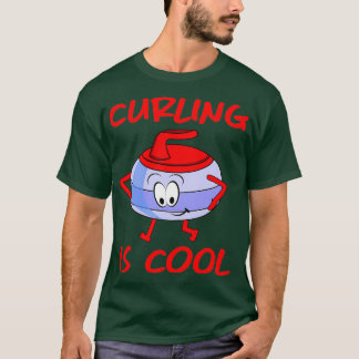 T-shirt Curling curling tournage glace patinoire boucles c