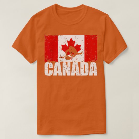 T-shirt Curling de drapeau canadien pour le cadeau Curler (Design devant)