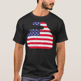 T-shirt Curling drapeau américain curling 3