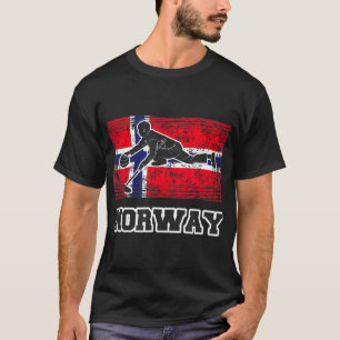 T-shirt Curling Drapeau Norvégien
