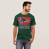 T-shirt Curling Drapeau Norvégien (Devant entier)
