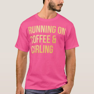 T-shirt Curling drôle dire en or