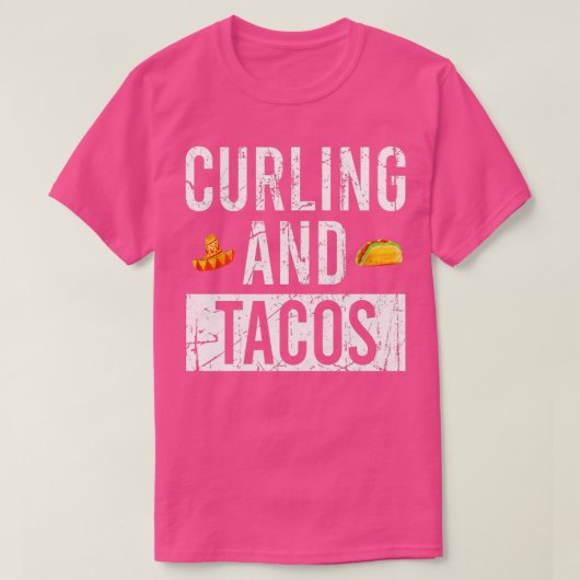 T-shirt Curling et tacos 14 (Design devant)
