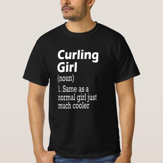 T-shirt Curling Girl (Devant)