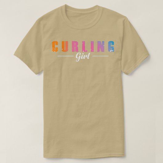 T-shirt Curling Girl Sports d'hiver Gripper pierre (Design devant)