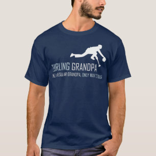 T-shirt Curling grand-père amusant Curler traîneau cadeau