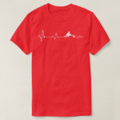 T-shirt Curling Heartbeat Ekg Pulse Curl Idée de pierre 2 (Design devant)