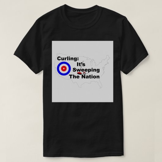 T-shirt Curling Itx27 balayant la nation (Design devant)