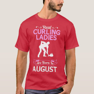 T-shirt Curling Ladie Août Drôle Design Pour Cadeau
