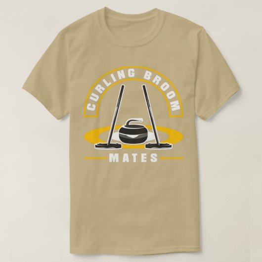 T-shirt Curling Lecteur Curler Curling Broom Mates (Design devant)